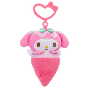 Hello Kitty and Friends 4-pc Ice Cream Plush Mascot Keychain Set Accessory Jazwares