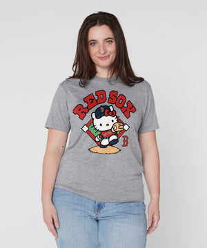 Hello Kitty x Boston Red Sox Throw Tee (Adult - Unisex) Apparel HOMAGE