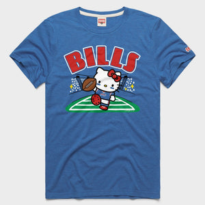 Hello Kitty x Buffalo Bills Touchdown Tee (Adult- Unisex) Apparel HOMAGE Royal Blue XS