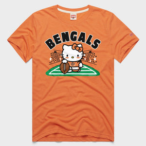 Hello Kitty x Cincinnati Bengals Holder Tee (Adult- Unisex) Apparel HOMAGE Orange XS