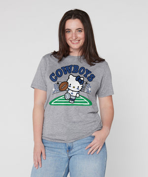 Hello Kitty x Dallas Cowboys Touchdown Tee (Adult- Unisex) Apparel HOMAGE