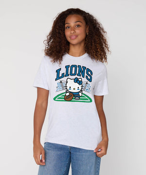 Hello Kitty x Detroit Lions Snap Tee (Adult- Unisex) Apparel HOMAGE