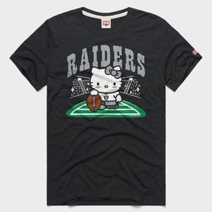 Hello Kitty x Las Vegas Raiders Holder Tee (Adult- Unisex) Apparel HOMAGE Charcoal XS