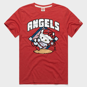 Hello Kitty x Los Angeles Angels Catch Tee (Adult - Unisex) Apparel HOMAGE Red XS