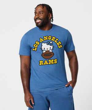 Hello Kitty x Los Angeles Rams Tee (Adult - Unisex) Apparel HOMAGE