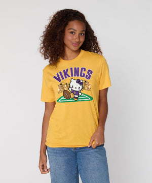 Hello Kitty x Minnesota Vikings Kickoff Tee (Adult- Unisex) Apparel HOMAGE