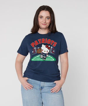 Hello Kitty x New England Patriots Touchdown Tee (Adult- Unisex) Apparel HOMAGE