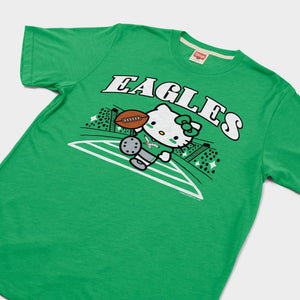 Hello Kitty x Philadelphia Eagles Retro Touchdown Tee (Adult- Unisex) Apparel HOMAGE