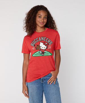 Hello Kitty x Tampa Bay Buccaneers Touchdown Tee (Adult- Unisex) Apparel HOMAGE
