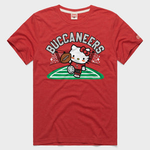 Hello Kitty x Tampa Bay Buccaneers Touchdown Tee (Adult- Unisex) Apparel HOMAGE Red XS