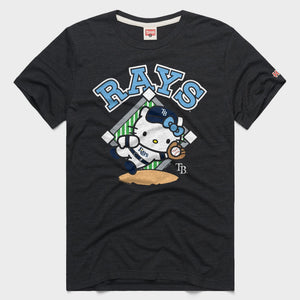Hello Kitty x Tampa Bay Rays Catch Tee (Adult- Unisex) Apparel HOMAGE Charcoal XS