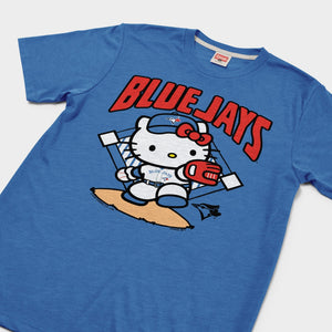 Hello Kitty x Toronto Blue Jays Throw Tee (Adult- Unisex) Apparel HOMAGE