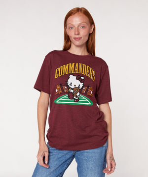 Hello Kitty x Washington Commanders Rush Tee (Adult- Unisex) Apparel HOMAGE