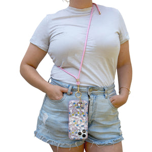 Hello Kitty x Sonix Pink Bows Crossbody Phone Strap with Charms Accessory BySonix Inc.
