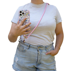 Hello Kitty x Sonix Pink Bows Crossbody Phone Strap with Charms Accessory BySonix Inc.