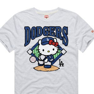 Hello Kitty x Los Angeles Dodgers First Pitch Tee (Adult - Unisex) Apparel Homage LLC