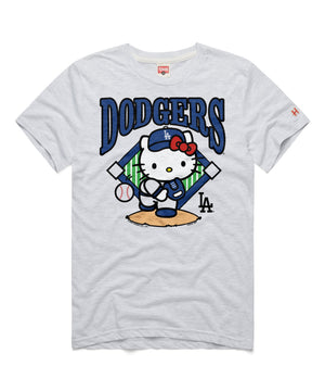 Hello Kitty x Los Angeles Dodgers First Pitch Tee (Adult - Unisex) Apparel Homage LLC