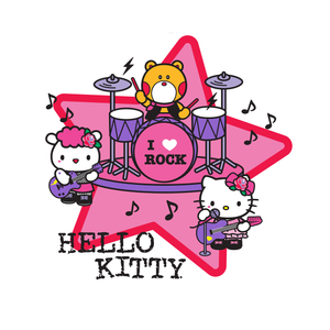 Hello Kitty I Love Rock Tee Apparel Printful