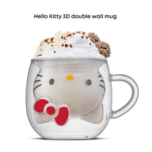 Hello Kitty 3D Double Wall Espresso Glass