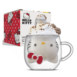 Hello Kitty 3D Double Wall Espresso Glass