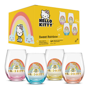Hello Kitty Sweet Rainbow Stemless Glasses (Set of 4)