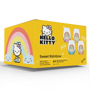 Hello Kitty Sweet Rainbow Stemless Glasses (Set of 4)