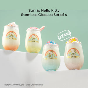 Hello Kitty Sweet Rainbow Stemless Glasses (Set of 4)