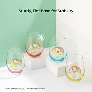 Hello Kitty Sweet Rainbow Stemless Glasses (Set of 4)