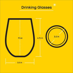 Hello Kitty Sweet Rainbow Stemless Glasses (Set of 4)