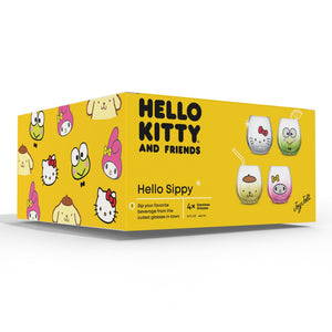 Hello Kitty and Friends Hello Sippy Stemless Glasses (Set of 4)
