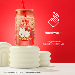 Hello Kitty Favorite Flavor Lidded Glass Tumbler