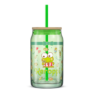 Keroppi Favorite Flavor Lidded Glass Tumbler