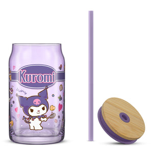 Kuromi Favorite Flavor Lidded Glass Tumbler