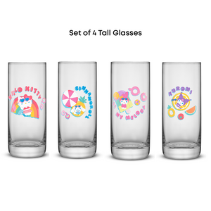 Hello Kitty and Friends Pool Party Tall Drinking Glasses Home Goods JoyJolt