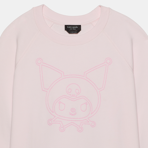 CAROME♡︎トレーナー♡︎ピンク¨̮♡︎ Kuromi x Kate Spade New York Sweatshirt (Powdered Sugar)