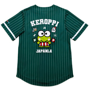 Keroppi x JapanLA Baseball Jersey (Green) Apparel JapanLA