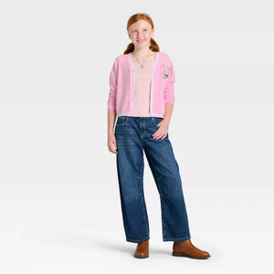 Hello Kitty and Friends Girls Chenille Patch Fleece Cardigan Apparel Mad Engine Global LLC