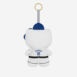 Hello Kitty x Los Angeles Dodgers Plush Mascot Keychain (Yoshinobu Yamamoto) Accessory FOCO