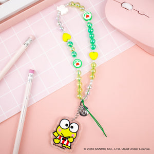 Keroppi Beaded Charm Mobile Phone Wrist Strap