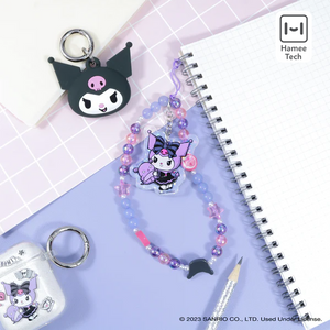 Kuromi Beaded Charm Mobile Phone Wrist Strap (Lolita Version)