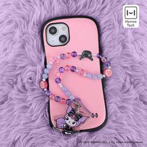 Kuromi Beaded Charm Mobile Phone Wrist Strap (Lolita Version)