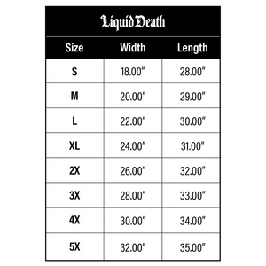 Kuromi x Liquid Death Tonal Logo Hoodie (Deep Black) Apparel Culture Studio