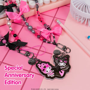My Melody 50th & Kuromi 20th Anniversary 2-pc Bead Charm Strap Set Accessory Hamee.com - Hamee US