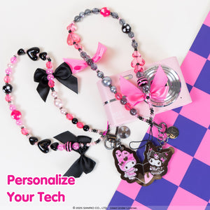 My Melody 50th & Kuromi 20th Anniversary 2-pc Bead Charm Strap Set Accessory Hamee.com - Hamee US