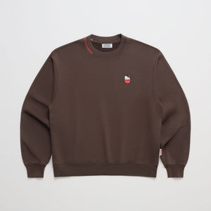 Hello Kitty x Madhappy Logo Midweight Fleece Crewneck (Fudge) Apparel MADHAPPY