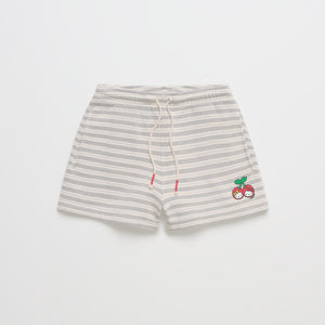 Hello Kitty x Madhappy Striped Midweight Fleece Shorts (Cream Stripe) Apparel MADHAPPY