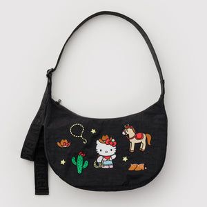 Hello Kitty x Baggu Embroidered Nylon Crescent Bag (Western) Bags Baggu Corporation