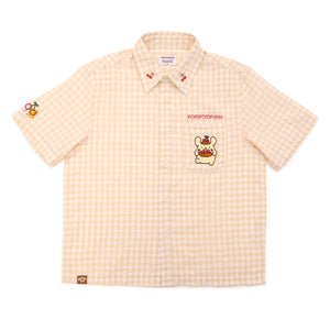 Pompompurin x JapanLA Cherries Gingham Shirt Apparel JapanLA