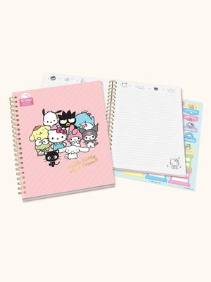 Hello Kitty and Friends x Studio Oh! Pink Pinstripe Extra-Large Spiral Notebook