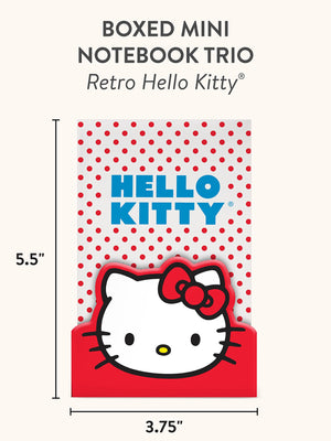 Hello Kitty x Studio Oh! Retro Red Boxed Mini Notebook Trio